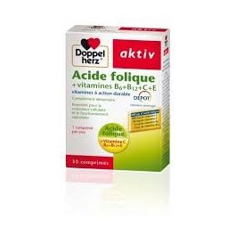 AKTIV ACIDE FOLIQUE VITAMINES B + C + E / 30 Comprimés | BigPara Tunisie