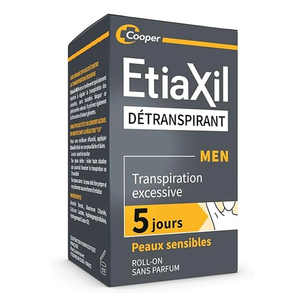 ETIAXIL Détranspirant Men Peaux Sensibles Roll-on 15 ML | BigPara Tunisie