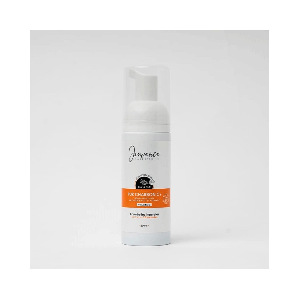 JOUVENCE Pur Charbon C+ – Mousse Nettoyante 150 ml | BigPara Tunisie