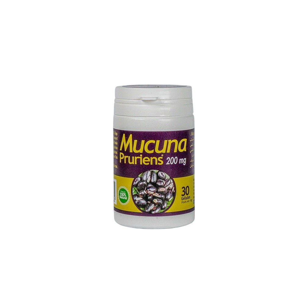 🌿 Mucuna Pruriens 200 mg – 30 Gélules | BigPara Tunisie