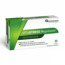 🌿 FARMAVANS VITASTRESS MAGNÉSIUM Rhodiola brevetée • Magnésium marin • Vitamine B6  B/30 GELULES | BigPara Tunisie