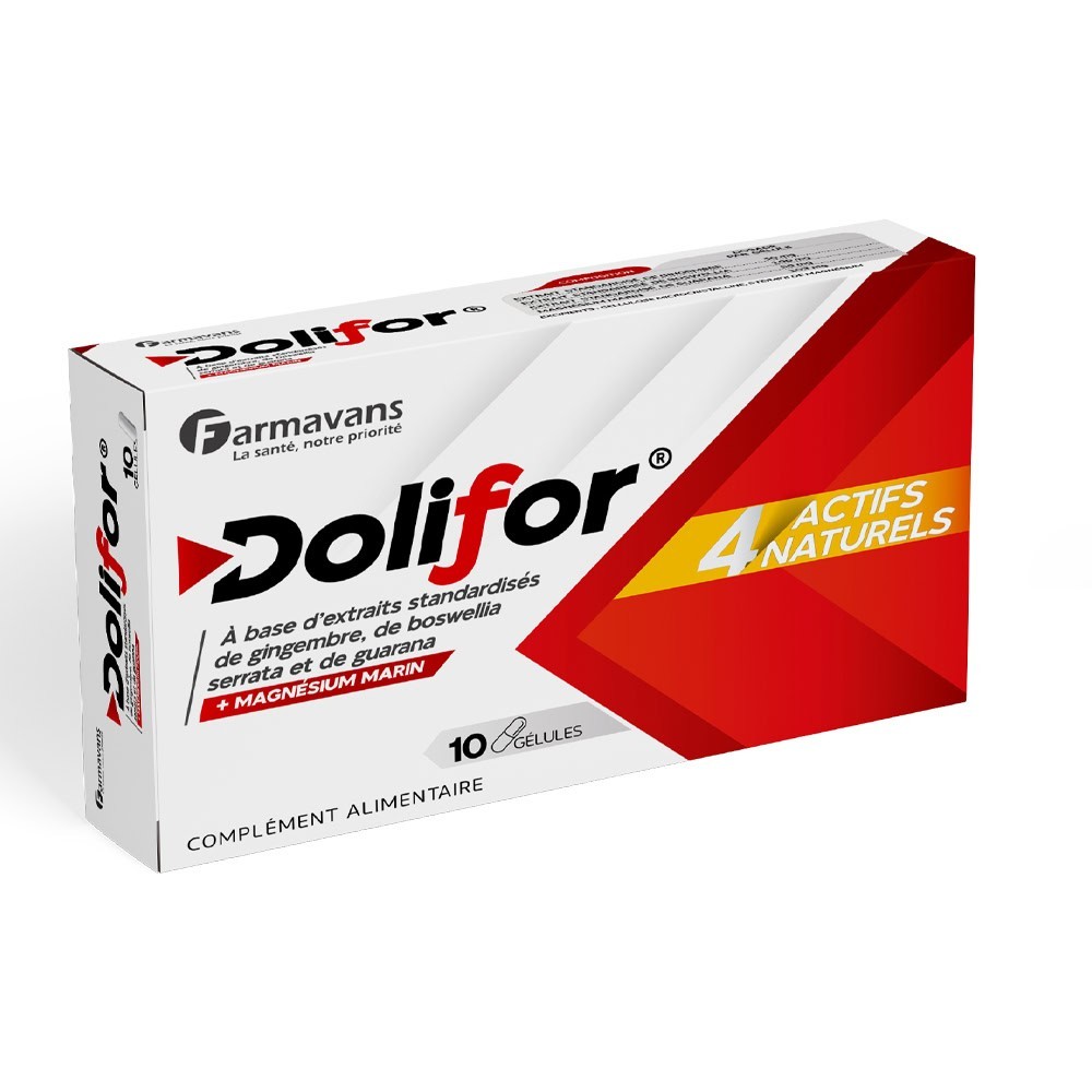FARMAVANS DOLIFOR - 4 ACTIFS NATURELS -  B/10 GELULES | BigPara Tunisie