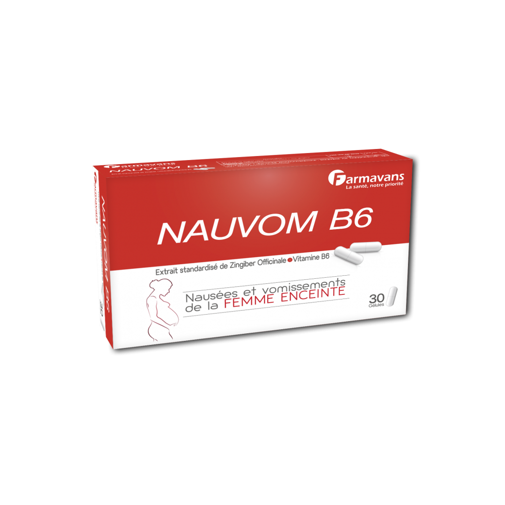 FARMAVANS NAUVOM B6 - NAUSEES DE GROSSESSE - B/30 GELULES | BigPara Tunisie