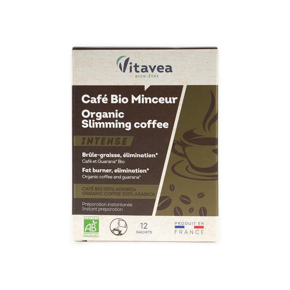 VITAVEA Café Bio Minceur Intense  Brûle-graisses & Élimination naturelle – 12 sachets | BigPara Tunisie