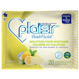 PLAISIR  FRESH POCKET B/20 COMPRIMES A SUCER SANS SUCRE | BigPara Tunisie