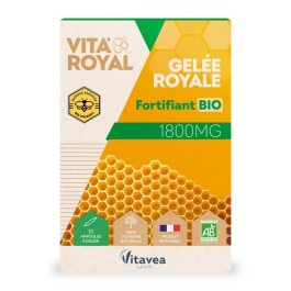 VITAVEA VITA’ROYAL – Gelée Royale Bio 1800 mg  Fortifiant naturel – Immunité & Vitalité | 10 ampoules à diluer | BigPara Tunisie