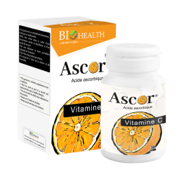 🔹 BIOHEALTH ASCOR – Vitamine C (Acide Ascorbique) – 30 gélules | BigPara Tunisie