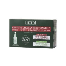 LUXEOL  CHUTE REACTIONNELLE  2EN1 ( ANTI-CHUTE +POUSSE) 14 FIOLES*7ML | BigPara Tunisie