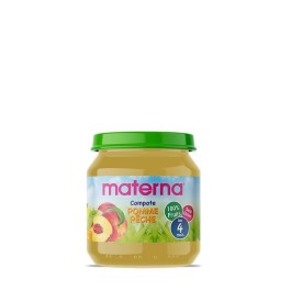 MATERNA Compote Pomme Pêche (dès 4 mois) 130g | BigPara Tunisie