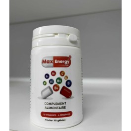 MAX ENERGY – 10 Vitamines + 6 Minéraux – Boîte de 30 Gélules | BigPara Tunisie