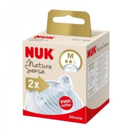 NUK 2 Tétines Nature Sense Silicone Teats – Size: M | BigPara Tunisie
