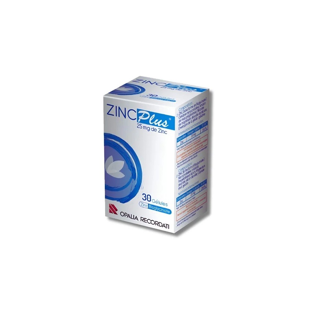 ZINC PLUS 25 mg – B/30 Gélules | BigPara Tunisie
