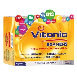 VITONIC Examens – Mémoire & Concentration optimisées B/45 GELULES | BigPara Tunisie