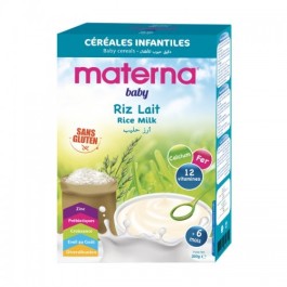 Materna Baby – Céréales Riz Lait Sans Gluten +6 Mois | BigPara Tunisie