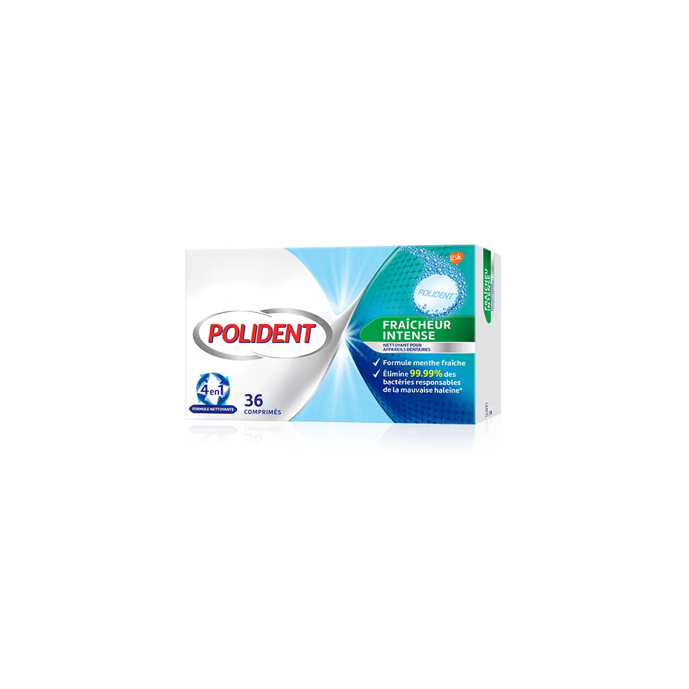 POLIDENT COMPRIMES 4EN1 ANTI-BACTERIEN B/36 | BigPara Tunisie