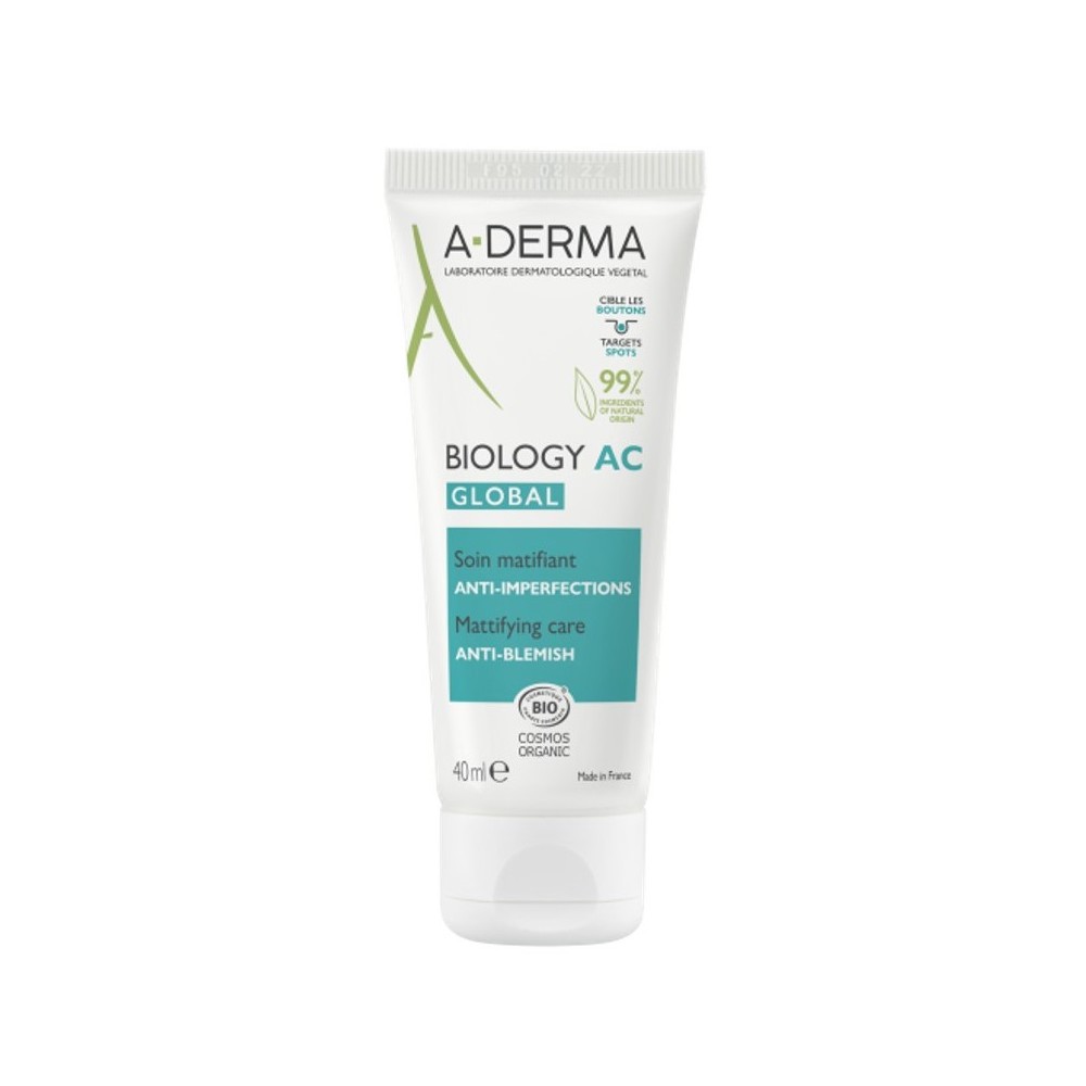 A-DERMA BIOLOGY AC GLOBAL SOIN MATIFIANT ANTI IMPERFECTIONS 40ML | BigPara Tunisie