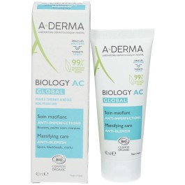 A-DERMA BIOLOGY AC GLOBAL SOIN MATIFIANT ANTI IMPERFECTIONS 40ML | BigPara Tunisie