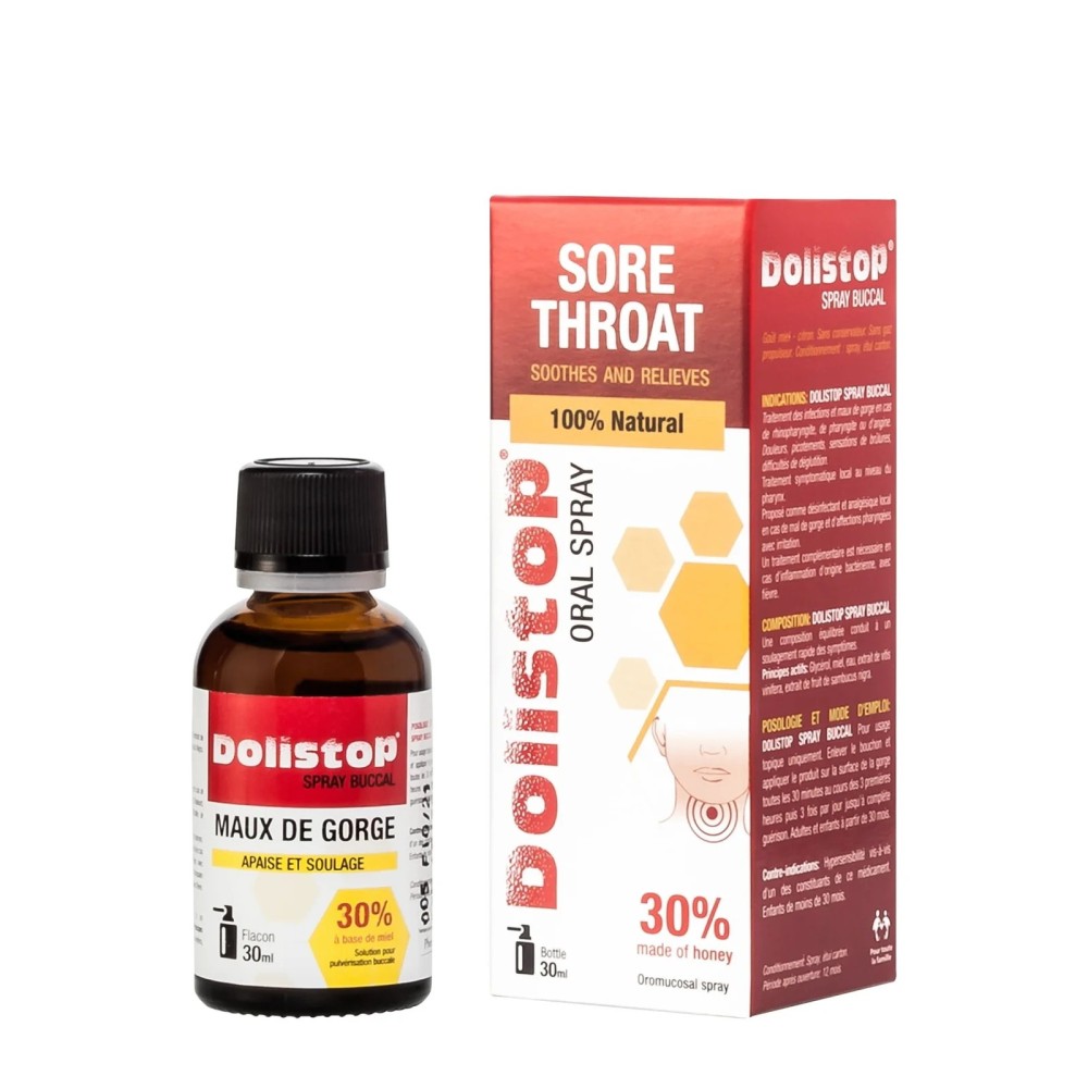DOLISTOP MAUX DE GORGE SPRAY BUCCAL F/30ML | BigPara Tunisie