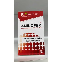 BIOHEALTH AMINOFER -HAUTE BIODISPONIBILITE / NEUTRALITE DIGESTIVE -B/30 GELULES | BigPara Tunisie