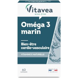 VITAVEA Oméga 3 Marin + Vitamine E  Bien-être cardiovasculaire – 60 capsules | BigPara Tunisie