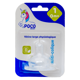 POCO BABY TETINE LARGE PHYSIOLOGIQUE ANTI-COLIQUE 1ERE AGE | BigPara Tunisie