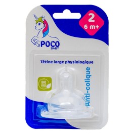 POCO BABY TETINE LARGE PHYSIOLOGIQUE ANTI COLIQUE 2EME AGE (6mois+) | BigPara Tunisie