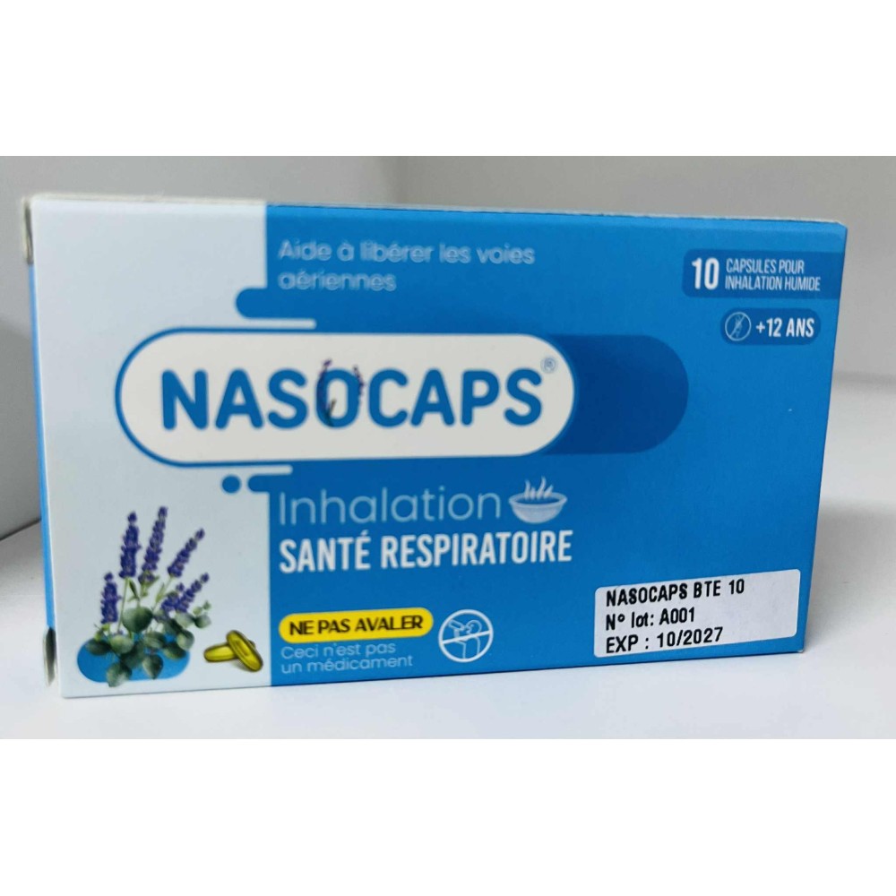 Nasocaps Inhalation Santé Respiratoire – B/10 Capsules | BigPara Tunisie