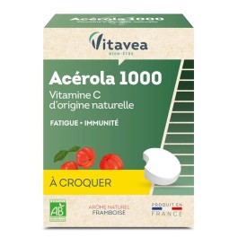 VITAVEA ACEROLA 1000 - VITAMINE C -2 TUBES DE 14 COMPRIMES A CROQUER AROME FRAMBOISE | BigPara Tunisie