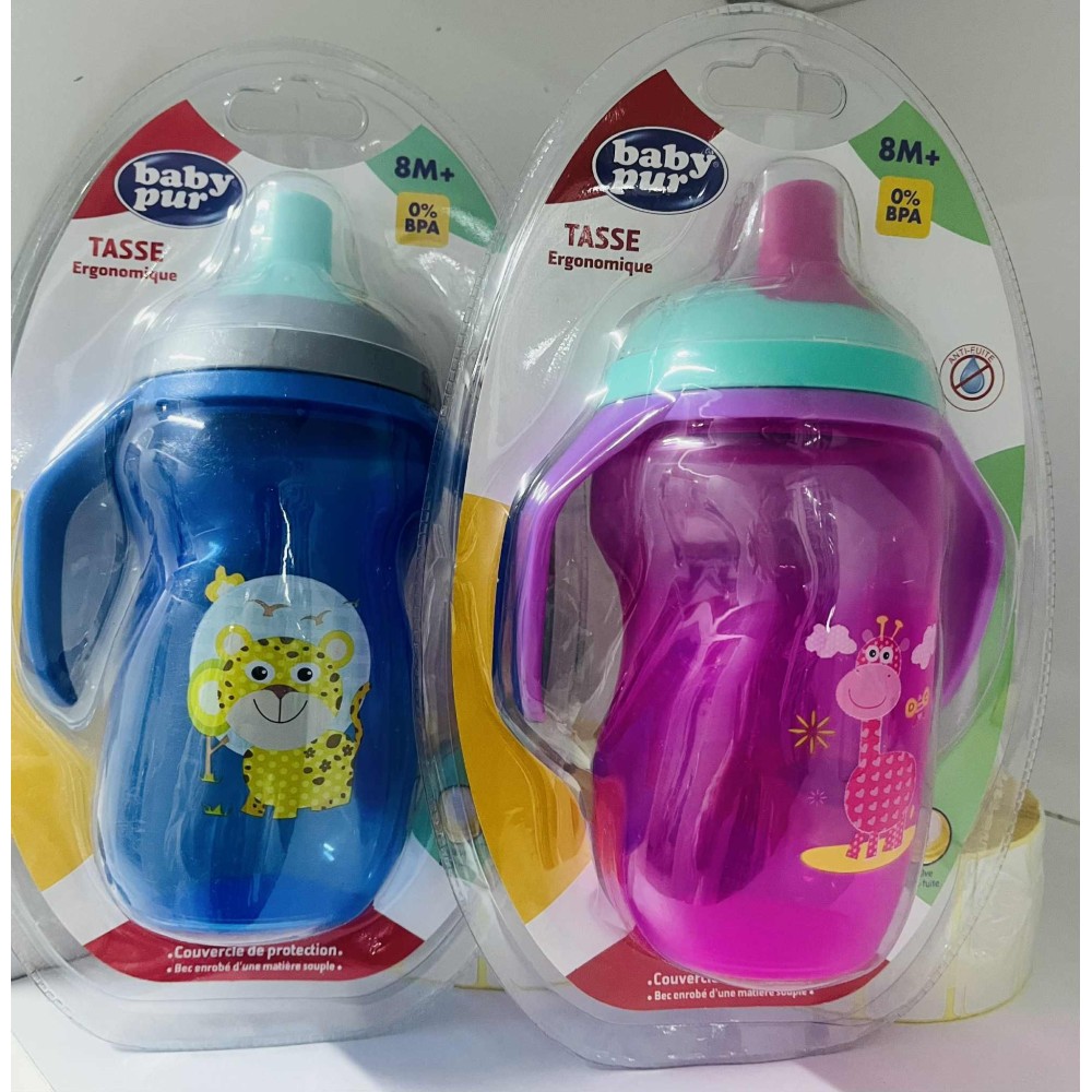 BABY PUR TASSE ERGONOMIQUE - VALVE ANTI FUITE - 8 MOIS+ | BigPara Tunisie