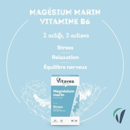Vitavea Magnésium Marin + Vitamine B6 – 40 gélules | BigPara Tunisie