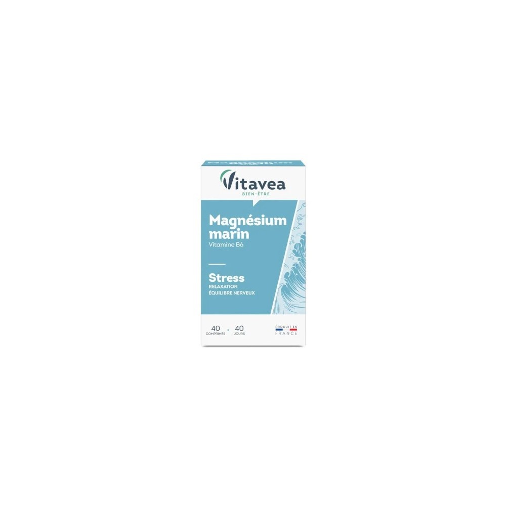 Vitavea Magnésium Marin + Vitamine B6 – 40 gélules | BigPara Tunisie