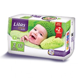Lilas Couche Bébé Pharmacie Taille 2 – 3-5 kg – 32 pièces | BigPara Tunisie