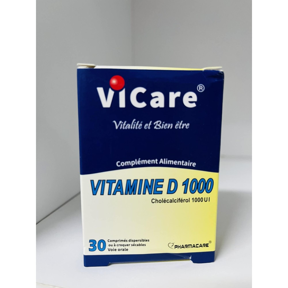 Vicare Vitamine D3 1000 UI – 30 comprimés | BigPara Tunisie