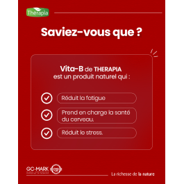 THERAPIA VITA-B  Complexe complet de 8 vitamines B Boîte de 30 capsules | BigPara Tunisie