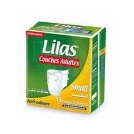 LILAS Change Complets Adulte Anti‑Odeurs Small – boîte de 15 unités | BigPara Tunisie