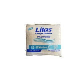 LILAS Change Complets Adulte Anti‑Odeurs Medium – 15 unités | BigPara Tunisie
