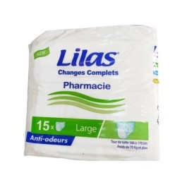 Lilas Changes Complets Adulte Anti-Odeurs Large B/15 | BigPara Tunisie