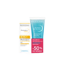 Bioderma Photoderm Crème SPF 50+ (40 ml) + Atoderm Gel Douche (200 ml).